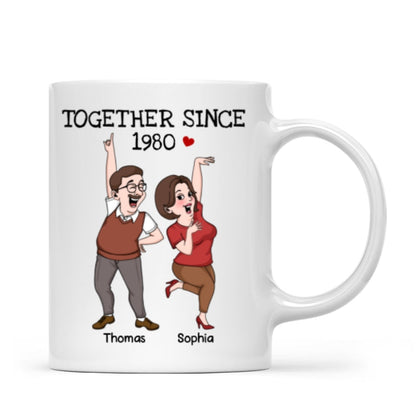 Funny Couple Together Since Personalized Mug, Anniversary Gift For Him, For Her