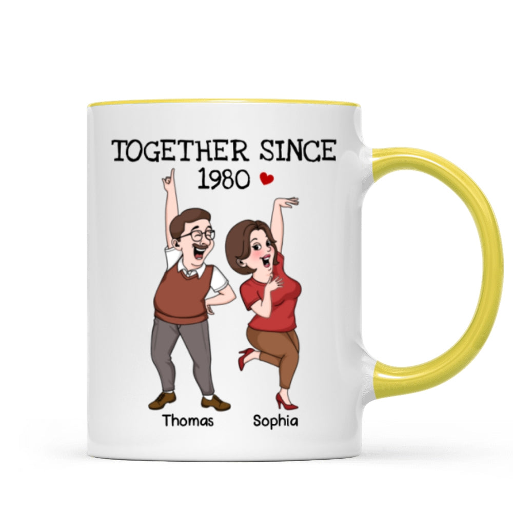 Funny Couple Together Since Personalized Mug, Anniversary Gift For Him, For Her
