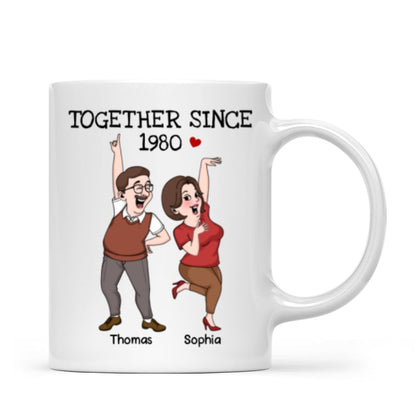 Funny Couple Together Since Personalized Mug, Anniversary Gift For Him, For Her