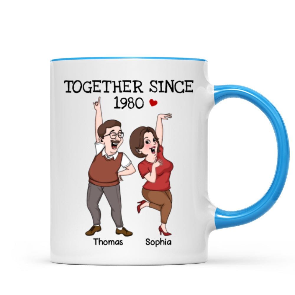 Funny Couple Together Since Personalized Mug, Anniversary Gift For Him, For Her
