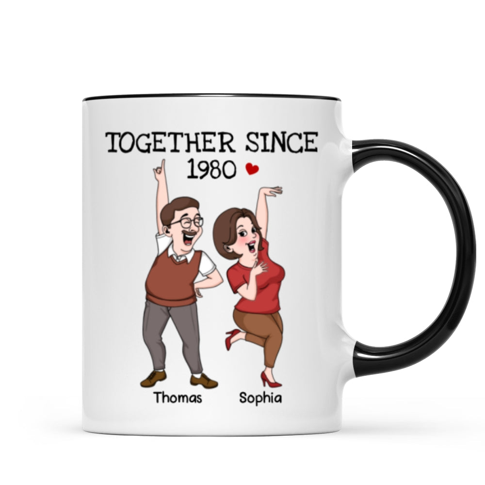 Funny Couple Together Since Personalized Mug, Anniversary Gift For Him, For Her