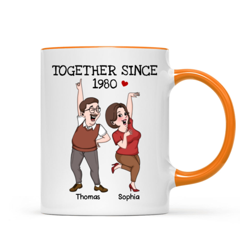 Funny Couple Together Since Personalized Mug, Anniversary Gift For Him, For Her
