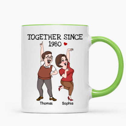 Funny Couple Together Since Personalized Mug, Anniversary Gift For Him, For Her