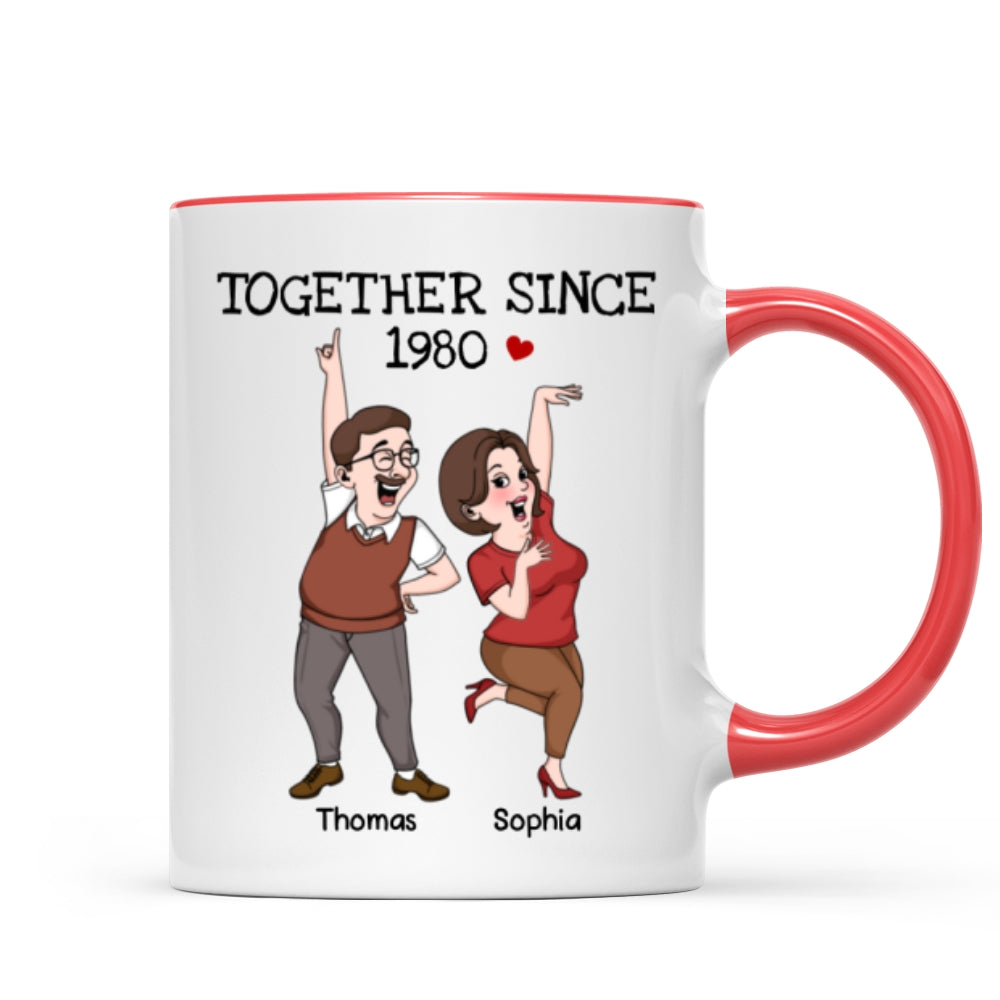 Funny Couple Together Since Personalized Mug, Anniversary Gift For Him, For Her