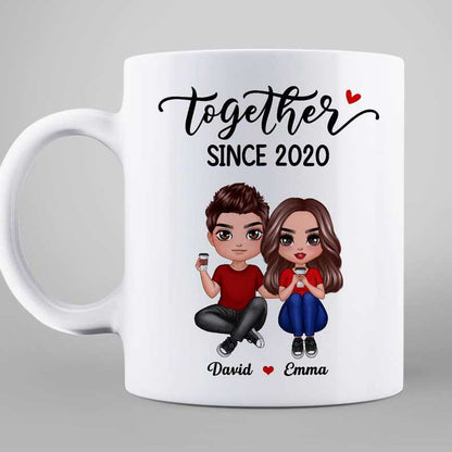 Sitting Doll Couple Together Since Personalized Mug