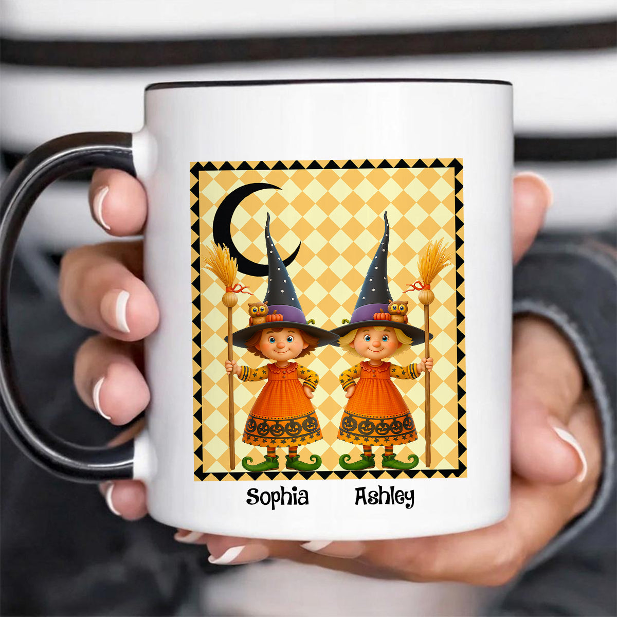 We're not Sugar & Spice Witch Besties Personalized Mug, Halloween Gift for Best Friends