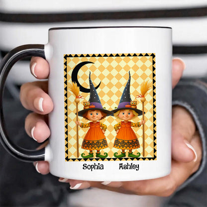 We're not Sugar & Spice Witch Besties Personalized Mug, Halloween Gift for Best Friends