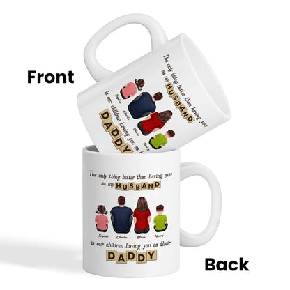 Having You As Their Daddy Personalized Mug, Father's Day Gift for Dad, Grandpa