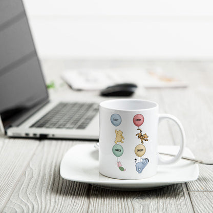 Mama Bear Est. Cute Characters With Balloon Mother's Day Gift For Mom Grandma Auntie Personalized Mug