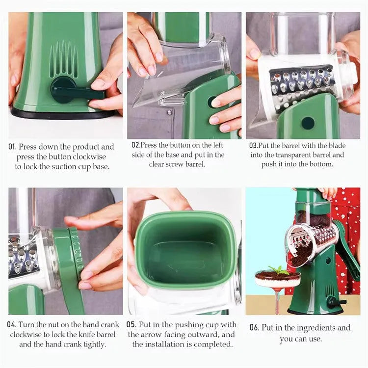 5 In 1 Rotary Gourmet Cheese Grater