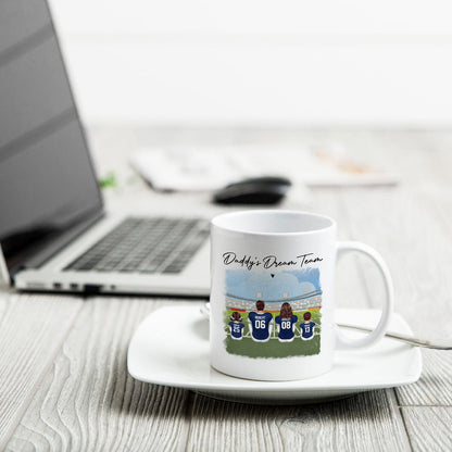 American Football Dad Team Family Personalized Mug
