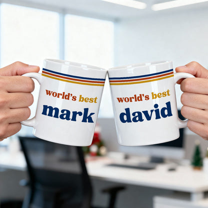 Retro Vintage 70s Custom Name - Personalized Mug - Gift For Him, Gift For Men, Dad Gift, Colleague Gift