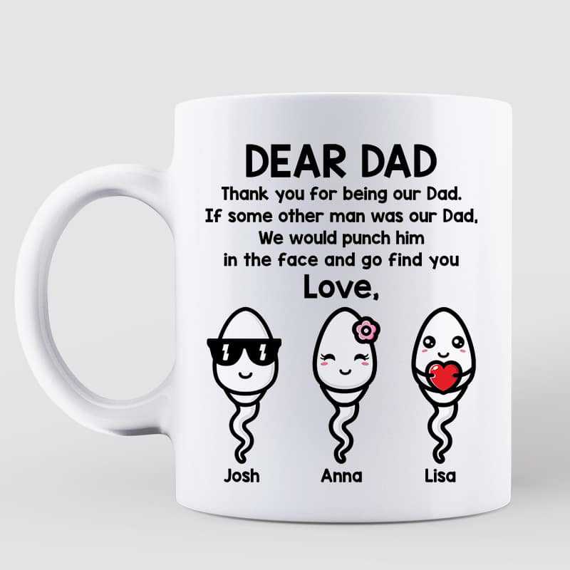 Dear Dad From Little Cute Kids Funny Father's Day Gift Personalized Mug