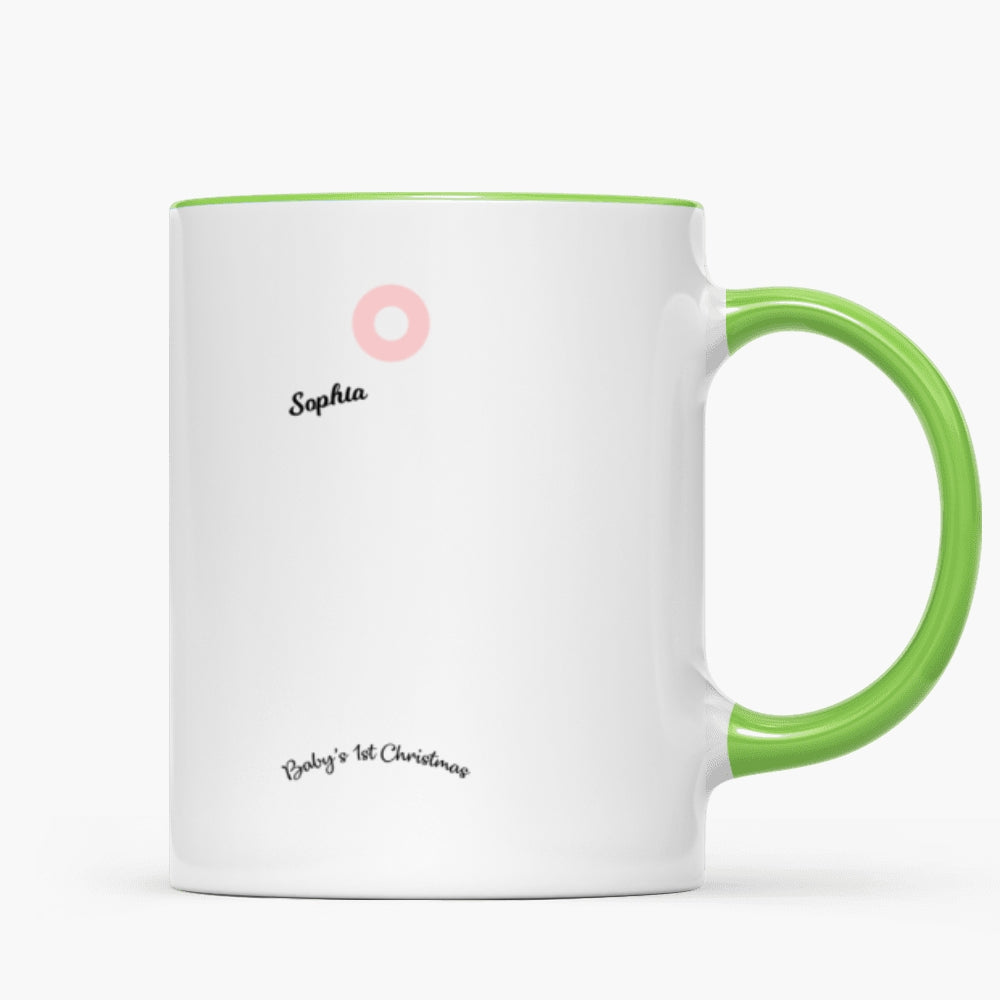 Baby Inside Gift Box 3D Effect Personalized Mug, Lovely Keepsake to Celebrate Baby's First Christmas