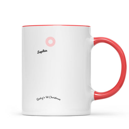 Baby Inside Gift Box 3D Effect Personalized Mug, Lovely Keepsake to Celebrate Baby's First Christmas