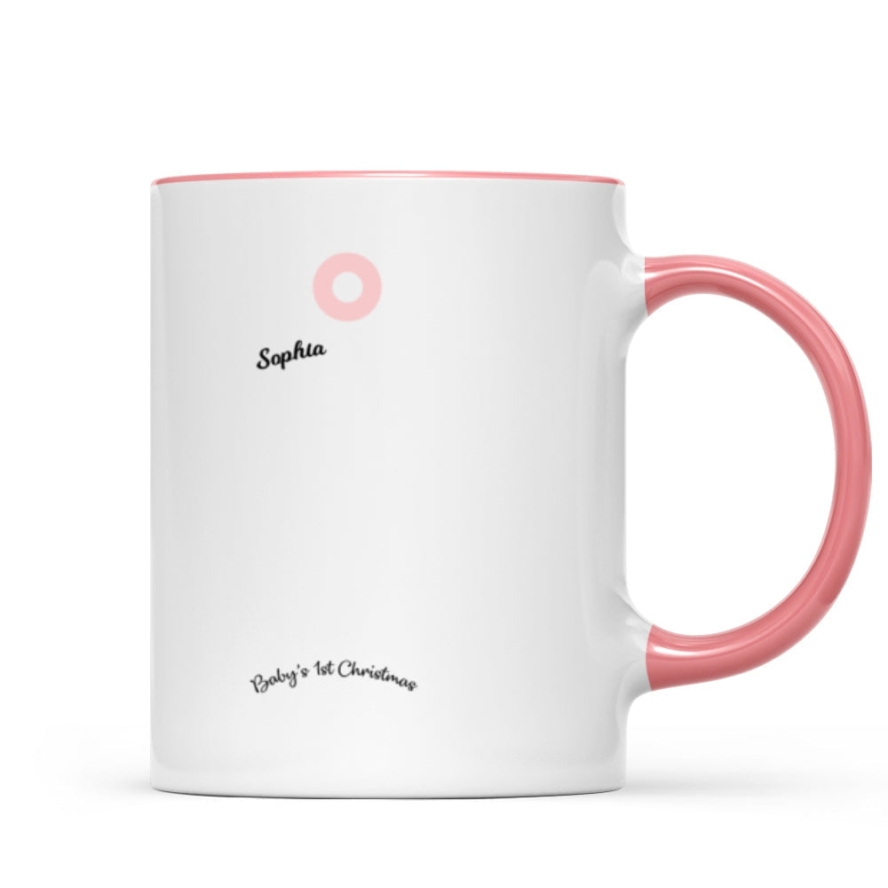 Baby Inside Gift Box 3D Effect Personalized Mug, Lovely Keepsake to Celebrate Baby's First Christmas