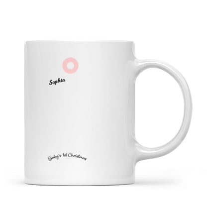 Baby Inside Gift Box 3D Effect Personalized Mug, Lovely Keepsake to Celebrate Baby's First Christmas