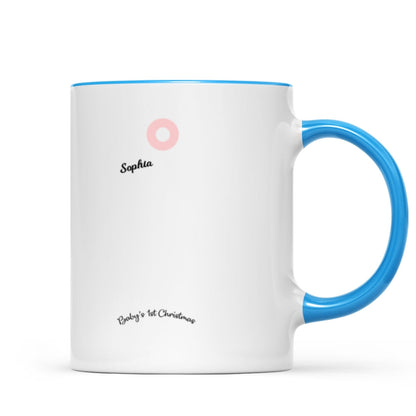Baby Inside Gift Box 3D Effect Personalized Mug, Lovely Keepsake to Celebrate Baby's First Christmas