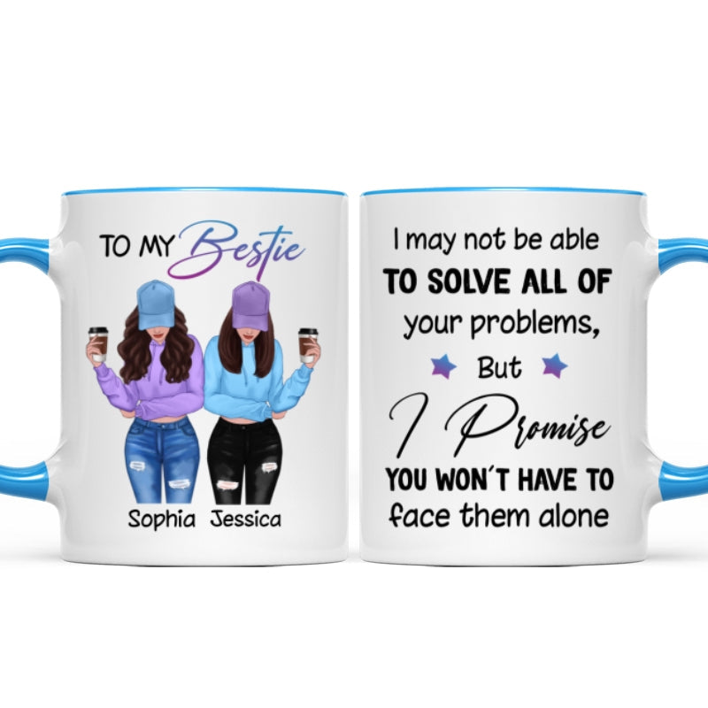 Front View Besties To My Bestie Gift For Best Friends Personalized Mug