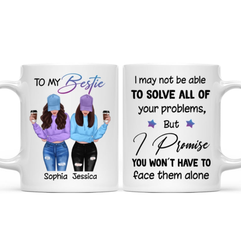 Front View Besties To My Bestie Gift For Best Friends Personalized Mug