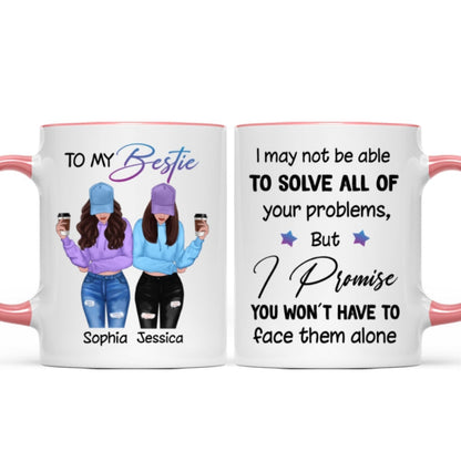Front View Besties To My Bestie Gift For Best Friends Personalized Mug