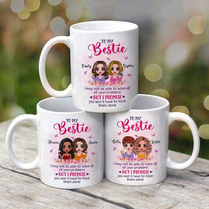 Pink Butterflies Doll Besties Personalized Mug