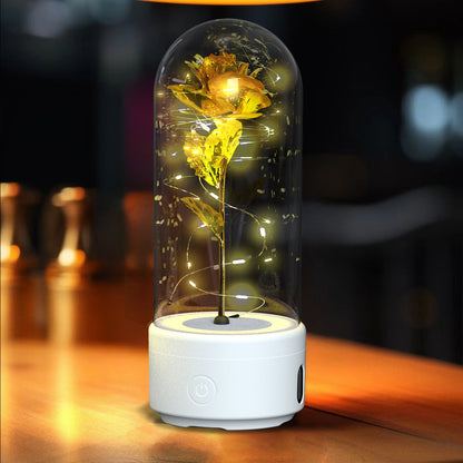 Rose Flowers Led Light And Bluetooth Speaker