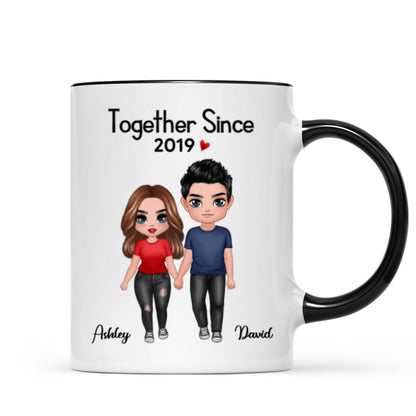 Standing Doll Couple Valentine's Anniversary Gift For Him Gift For Her Personalized Mug