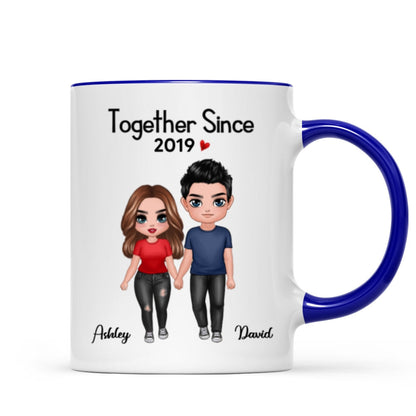 Standing Doll Couple Valentine's Anniversary Gift For Him Gift For Her Personalized Mug