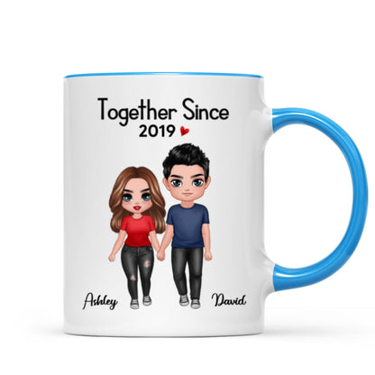 Standing Doll Couple Valentine's Anniversary Gift For Him Gift For Her Personalized Mug