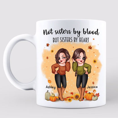Fall Season Pretty Best Friends Sisters Personalized Mug (11oz)