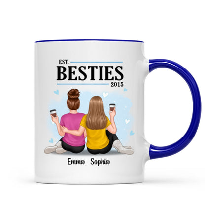 Embracing Besties Sisters Est Personalized Mug