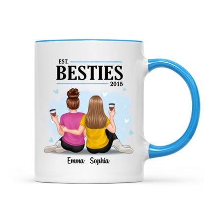 Embracing Besties Sisters Est Personalized Mug