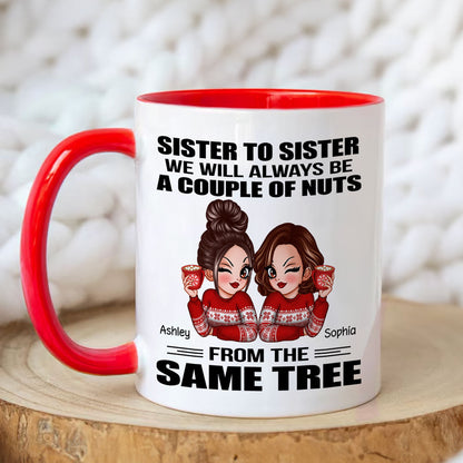 Sister To Sister Personalized Mug, Christmas Gift