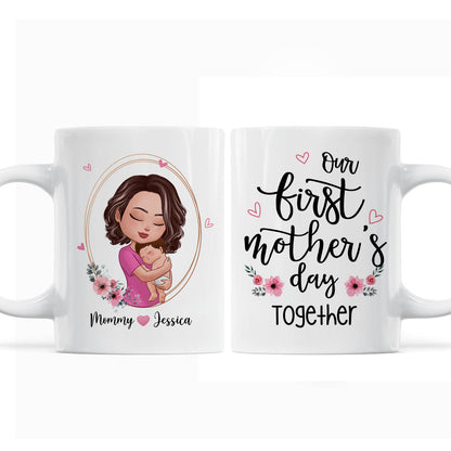 Doll Mom Holding Baby Our First Mother's Day Together Personalized Mug