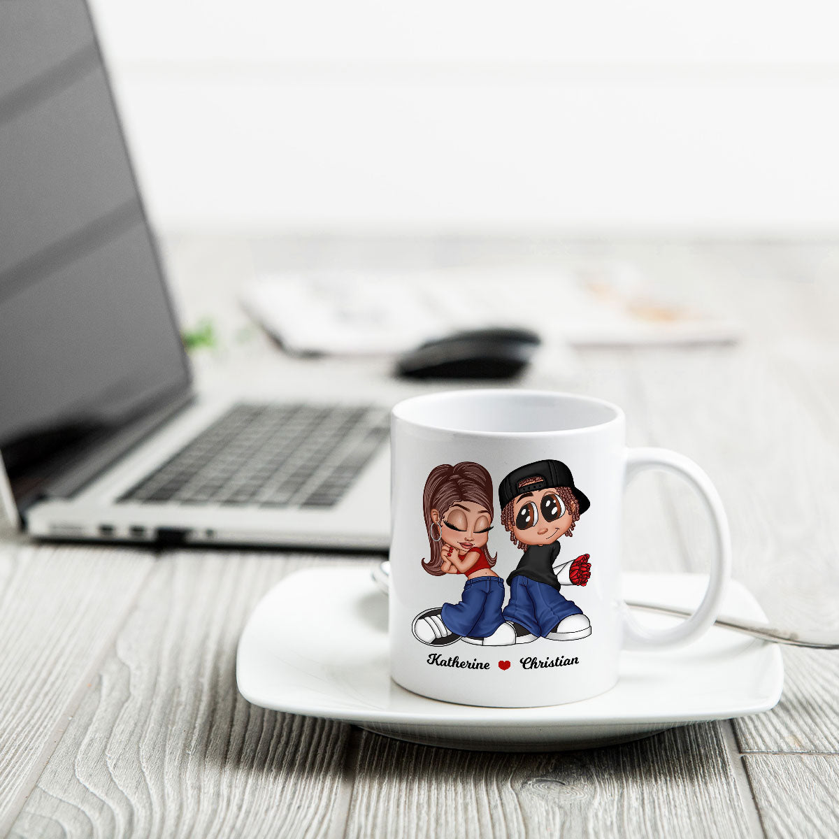 Y2K Couple Personalized Mug, Gift For Him, For Her
