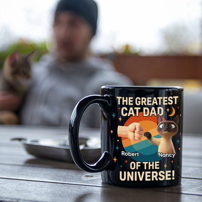 The Greatest Cat Dad of the Universe Personalized Mug, Gift for Cat Dads