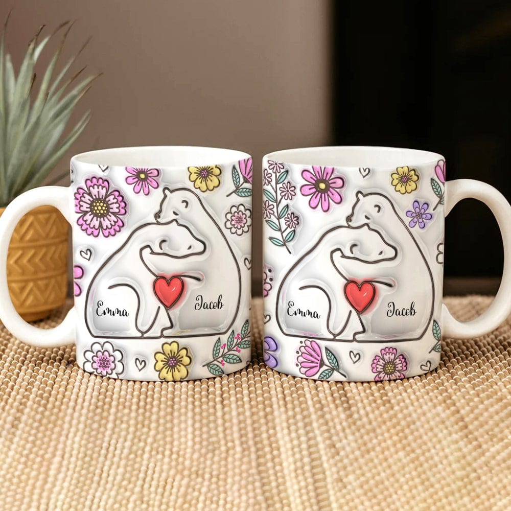 Bear Family Bear Mama Papa With 3D Inflated Effect Mug Personalized Gift HO82 890522