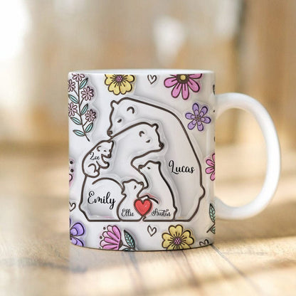 Bear Family Bear Mama Papa With 3D Inflated Effect Mug Personalized Gift HO82 890522