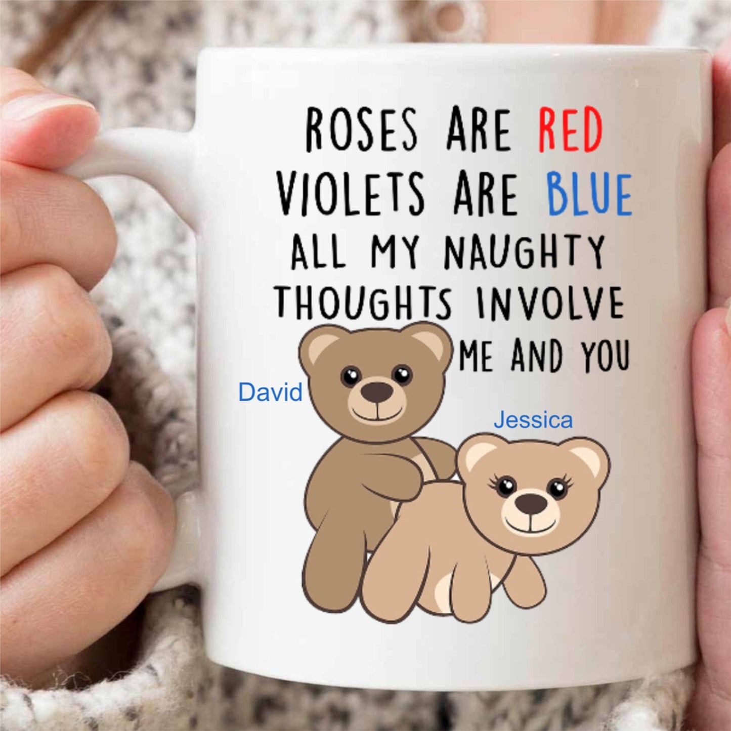 Bears Roses Are Red Violets Are Blue Custom Mug