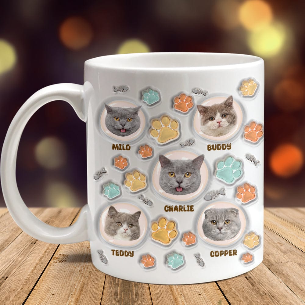 Custom Photo Best Dog Cat Dad With 3D Inflated Effect Mug TA29 890014