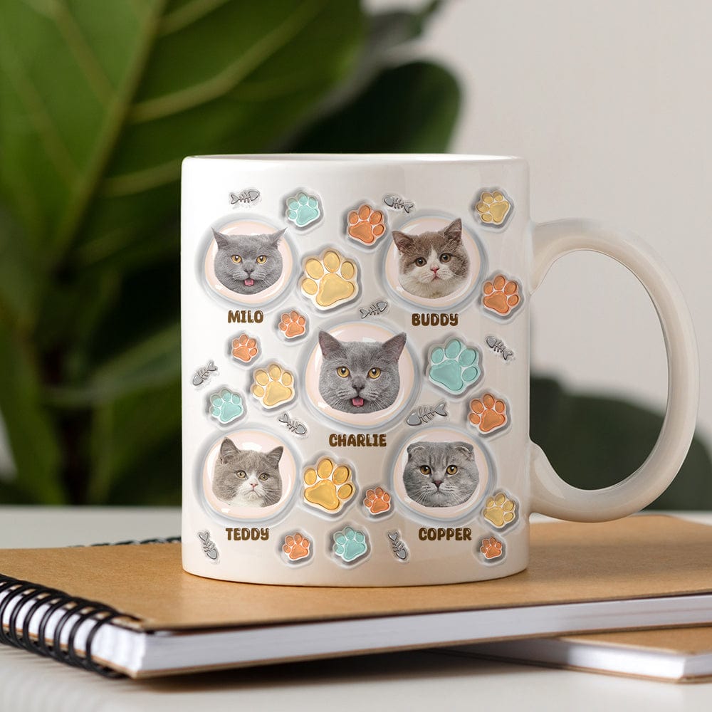 Custom Photo Best Dog Cat Dad With 3D Inflated Effect Mug TA29 890014