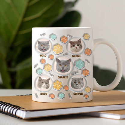 Custom Photo Best Dog Cat Dad With 3D Inflated Effect Mug TA29 890014