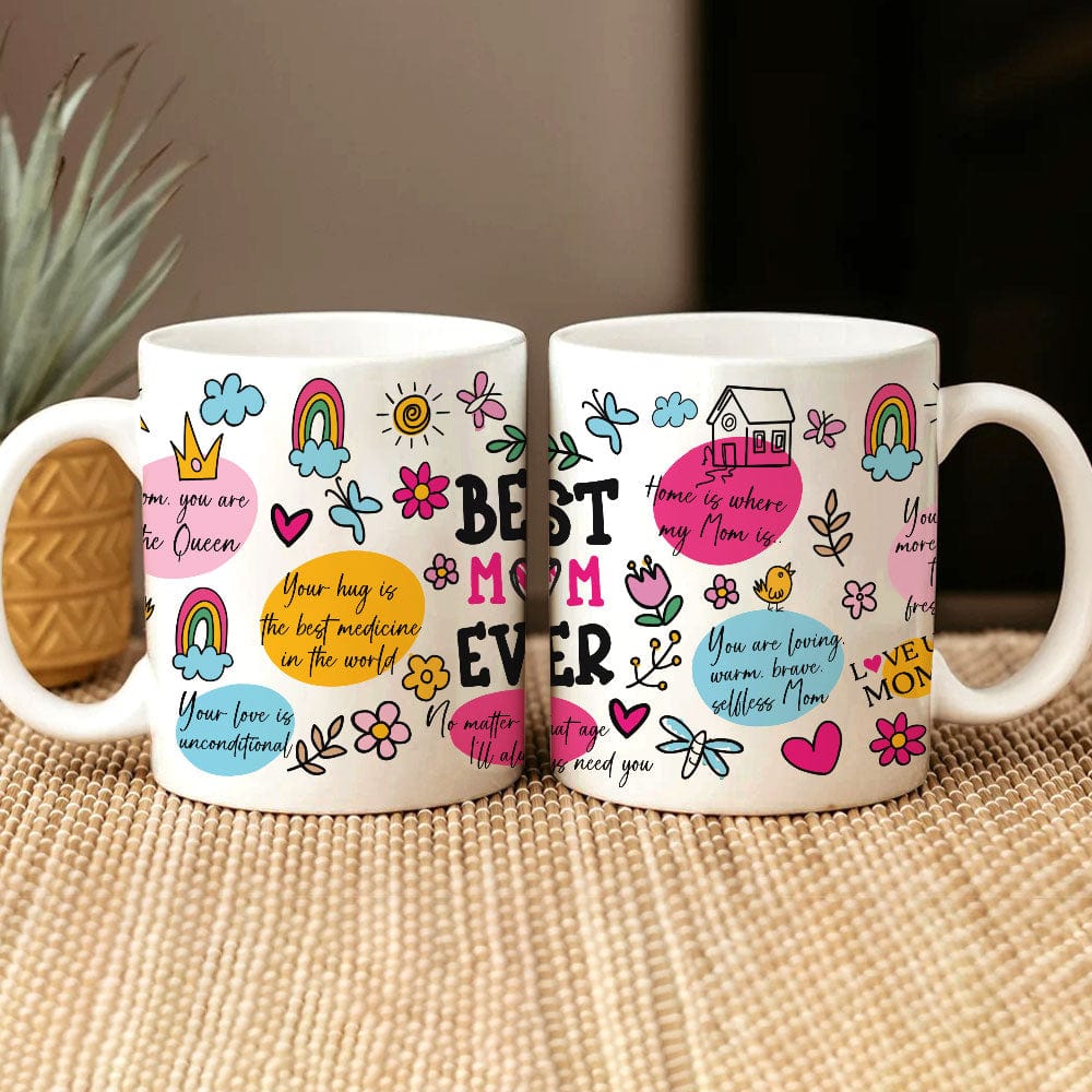 Best Mom Ever Sublimation Family Mug Personalized Gift TA29 890134