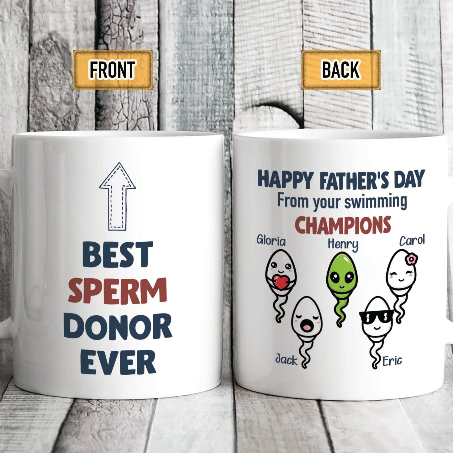 Best Sperm Donor Ever Personalized Custom Father's Day Mug C313