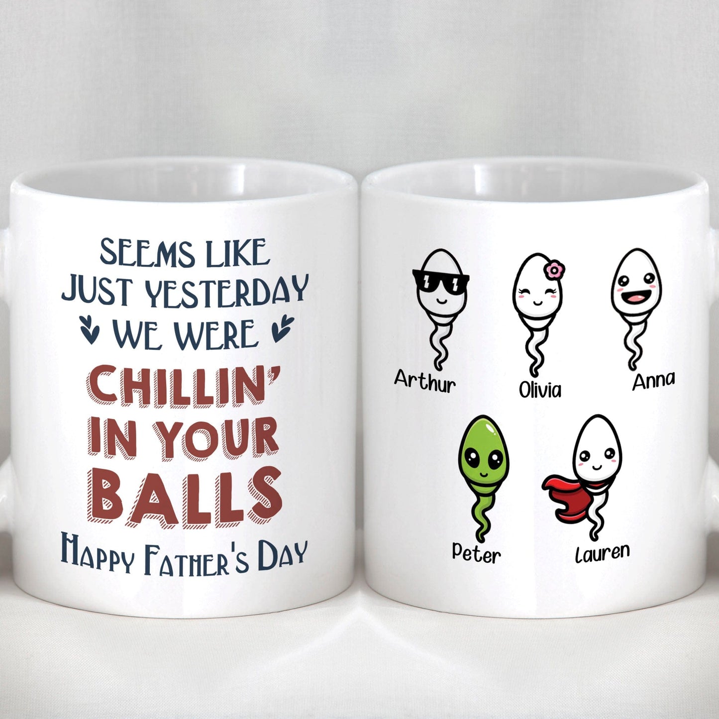 Chillin' In Dad Balls Personalized Custom Father's Day Mug DA199 890483