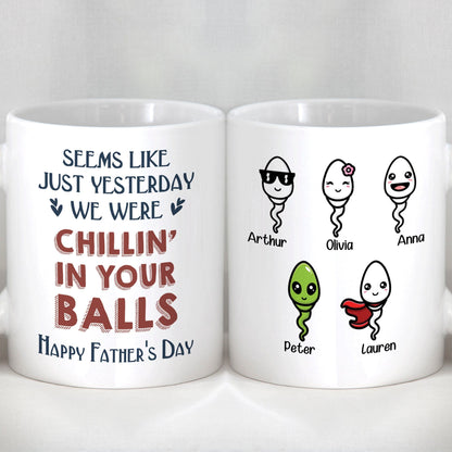 Chillin' In Dad Balls Personalized Custom Father's Day Mug DA199 890483