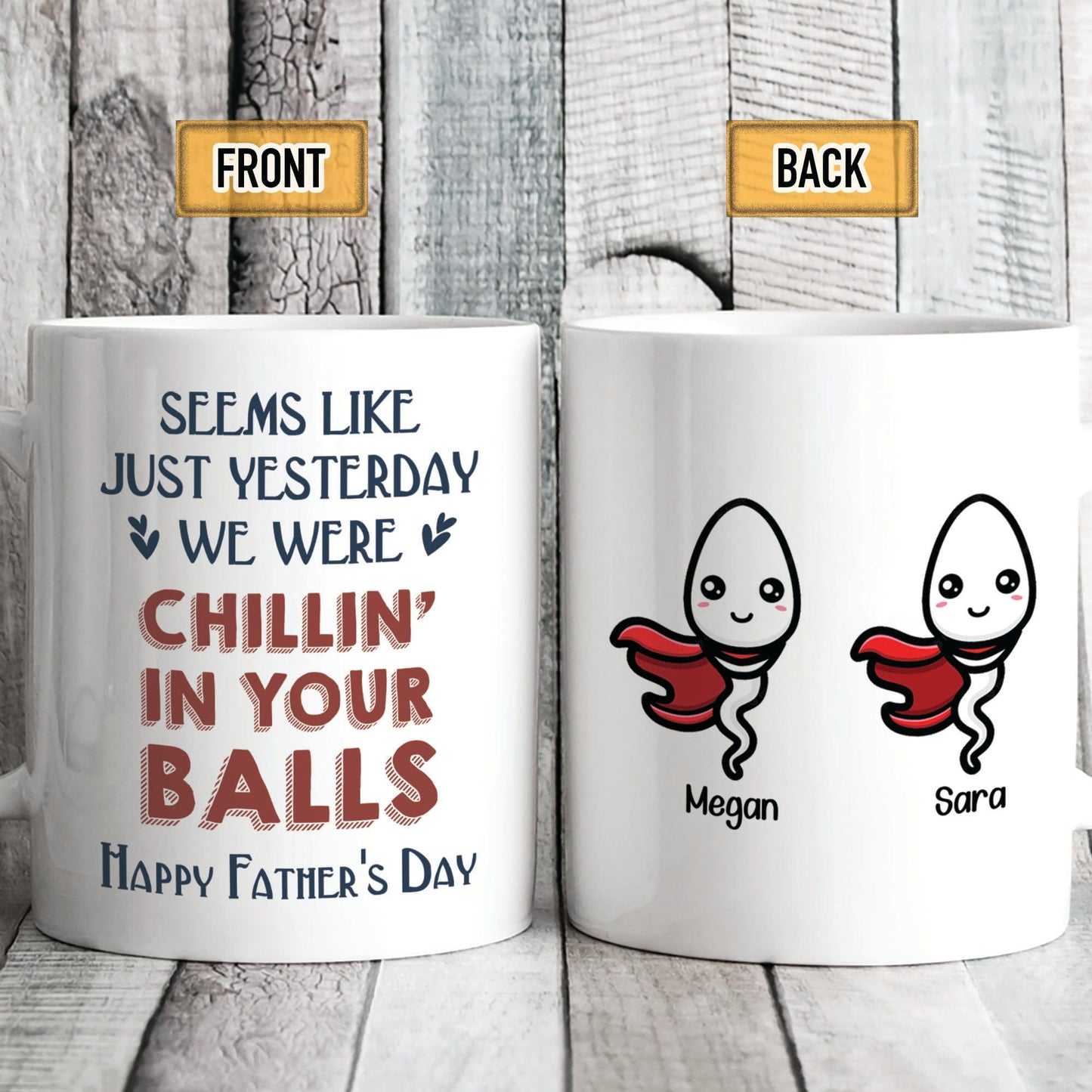 Chillin' In Dad Balls Personalized Custom Father's Day Mug DA199 890483