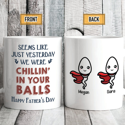 Chillin' In Dad Balls Personalized Custom Father's Day Mug DA199 890483