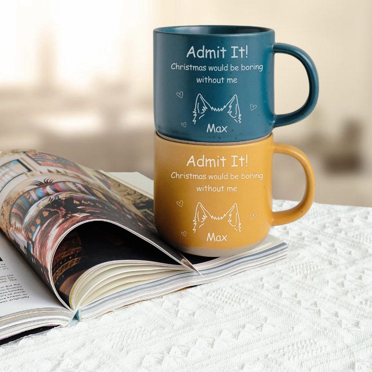 Christmas Would Be Boring Without Me Dog Personalized Engraved Pottery Mug HA75 891580